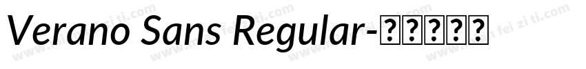 Verano Sans Regular字体转换